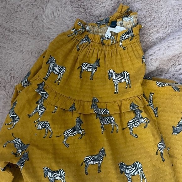 Botique Anthropologie Giraffee Animal Print Blouse Long Sleeve Large Bohemian - Picture 4 of 4